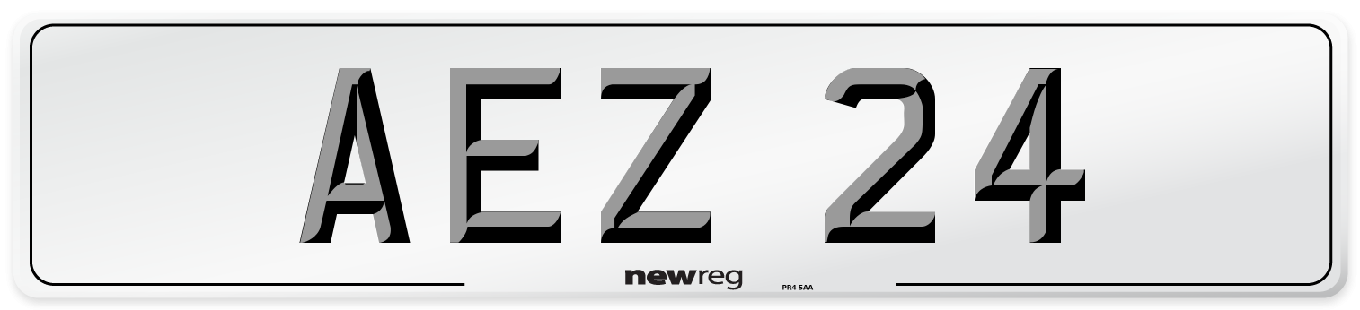 AEZ 24 Number Plate from New Reg